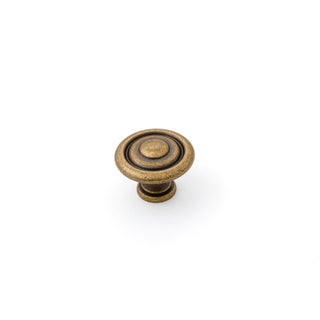 Shaker 35mm Fluted Knob - Antique Brass