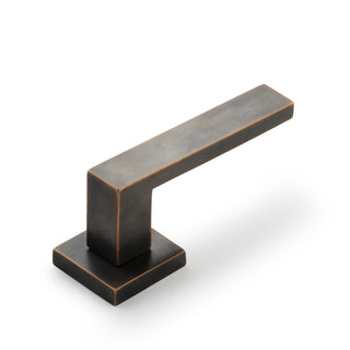 Cast Square Bronze Lever (Pair) - Silver