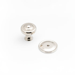 Decade 38mm Fluted Knob & Backplate - Polished Nickel
