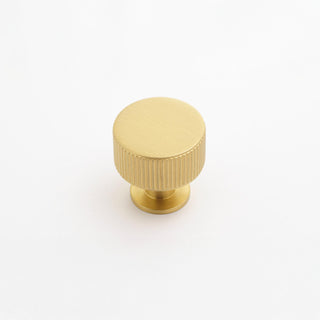 Ridge 30mm Knob - Satin Brass