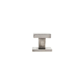 Cast Square 80mm Centre Door Knob - Silver