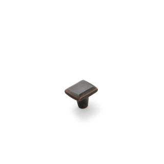 Cast 30x25mm Rectangle Knob - Dark Bronze