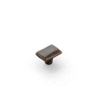 Cast 40x30mm Rectangle Knob - Dark Bronze