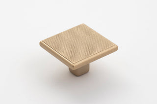 Monaco 35mm Square Knob - Matt Gold