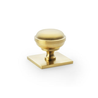 Hastings 34mm Knob on Backplate - Satin Brass PVD