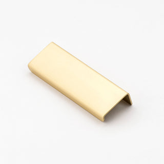 Ledge 100mm Solid Brass Lip Pull - Satin Brass