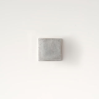 Cast Square 80mm Centre Door Knob - Silver