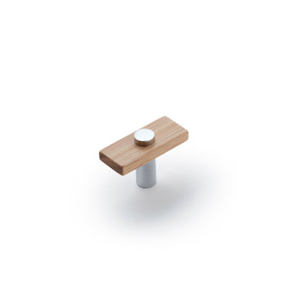 Lenah 50mm T-Bar Handle - Tasmanian Oak - Polished Chrome