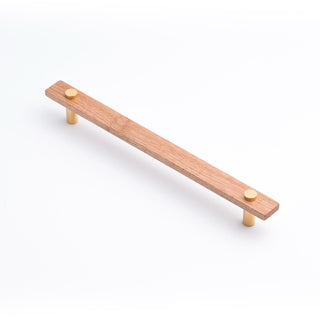 Lenah 224mm Cabinet Handle - Tasmanian Oak - Polished Gold