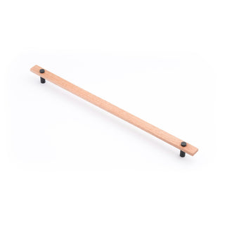 Lenah 416mm Cabinet Handle - Tasmanian Oak - Matt Black