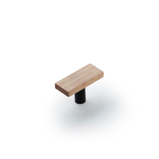 Lenah 50mm T-Bar Handle - Tasmanian Oak - Matt Black