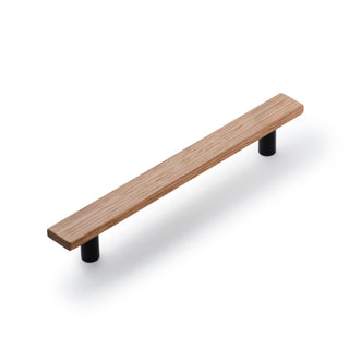 Lenah 160mm Cabinet Handle - Tasmanian Oak - Matt Black