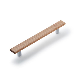 Lenah 160mm Cabinet Handle - Tasmanian Oak - Polished Chrome