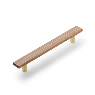 Lenah 224mm Cabinet Handle - Tasmanian Oak - Satin Brass