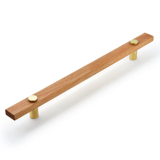 Lenah Hydrowood 900mm Entrance Handle With Face Caps - Rear Fix - Polished Gold