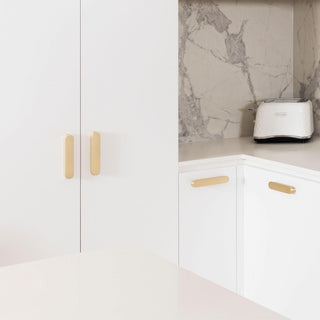 Cove 160mm Pill Shaped Handle - Brushed Brass