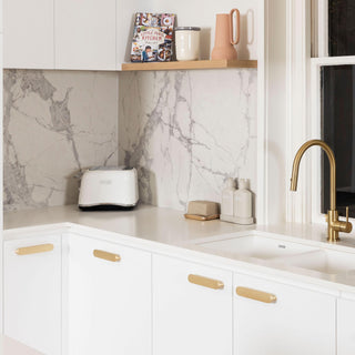 Cove 160mm Pill Shaped Handle - Brushed Brass