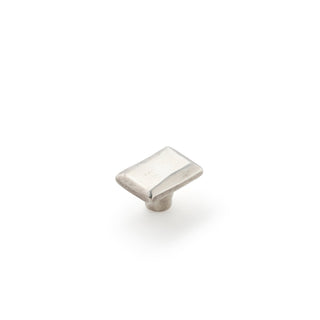 Cast 40x30mm Rectangle Knob - Silver