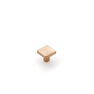 Cast 25mm Flat Square Knob - Light Bronze