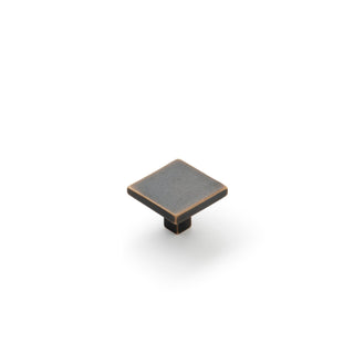 Cast 35mm Flat Square Knob - Dark Bronze