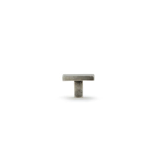 Cast 35mm Flat Square Knob - Silver