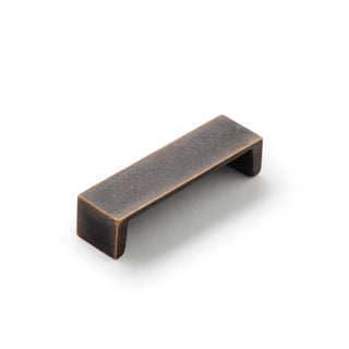 Cast 96mm Square Cup Pull - Dark Bronze