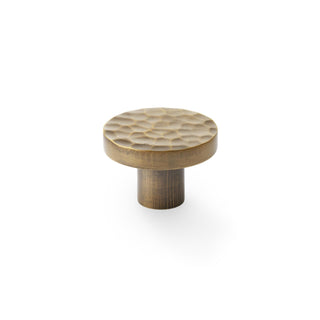 Tarn 38mm Hammered Knob - Aged Brass