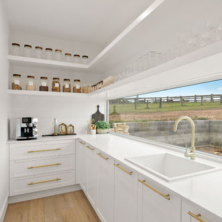 Grove 256mm Handle - Satin Brass