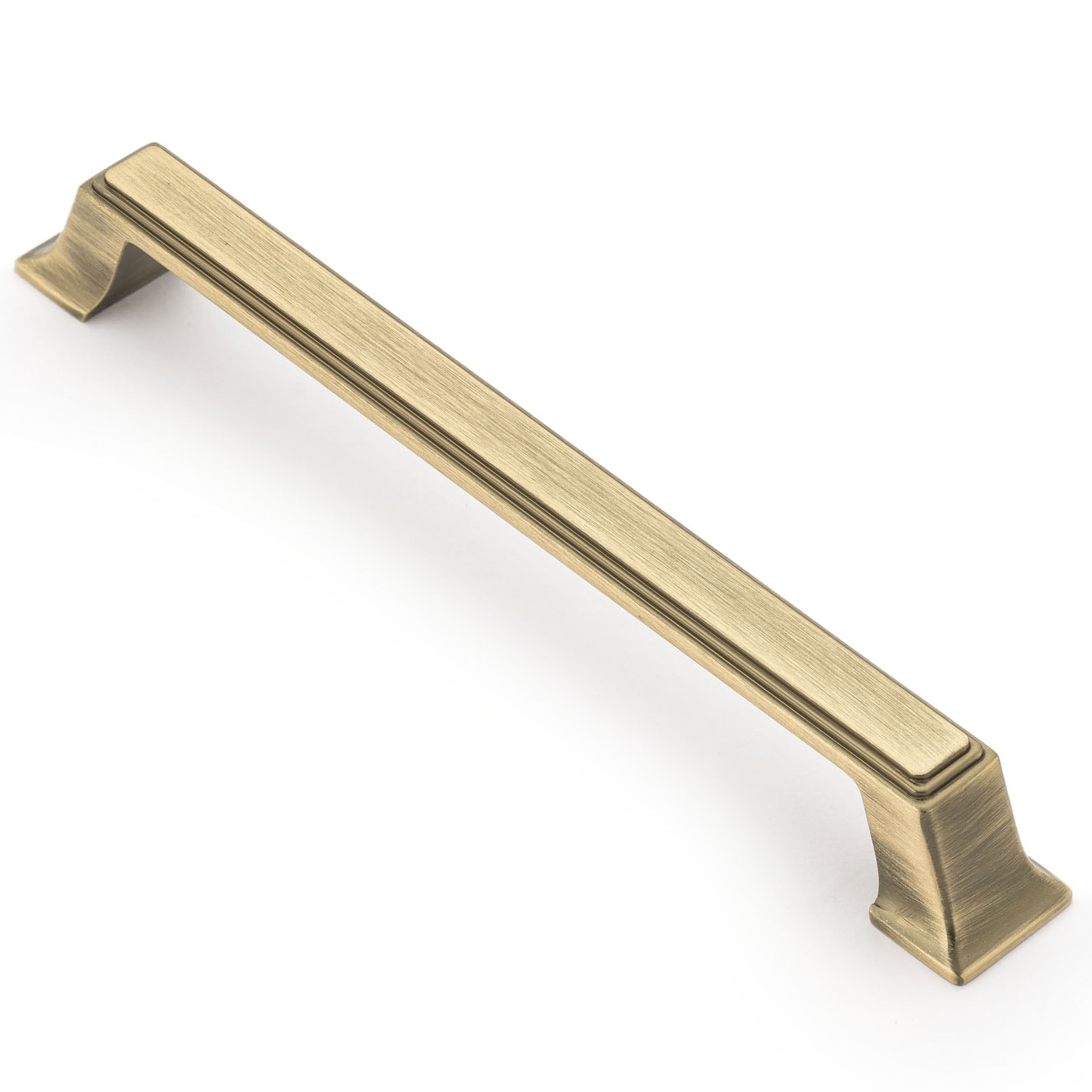 Buckhurst 192mm Handle - Brushed Antique Brass - Castella