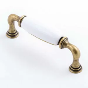 Manor White Porcelain/Ant Brass handle