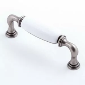 Manor White Porcelain / Pewter handle