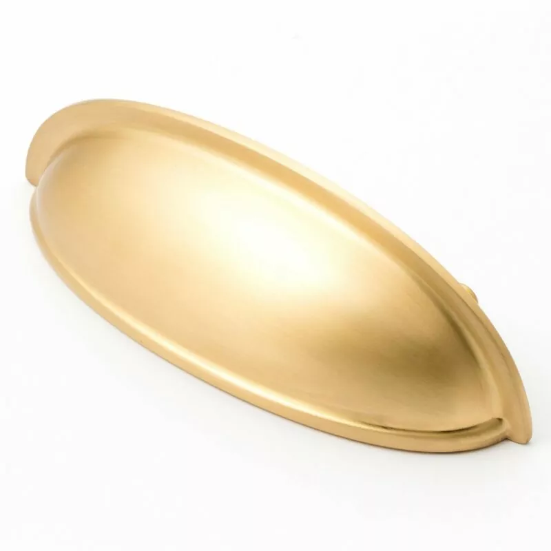 satin brass cup pull handle