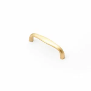 short satin brass handle