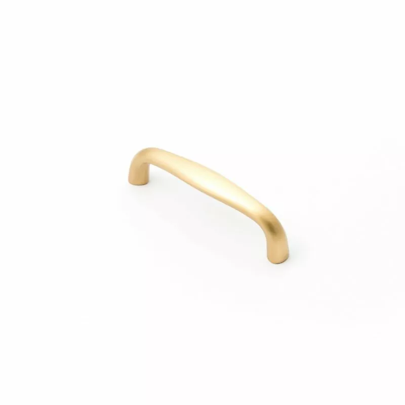 short satin brass handle